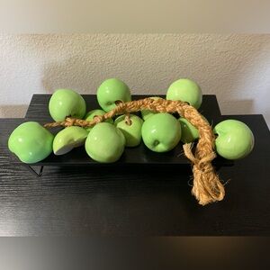 Ceramic Green Apples On Braided
Rope Mexico